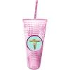 Spoontiques Diamond Tumbler, 20oz – Textured Cup w/Staw, Double Wall Insulated, BPA Free – Nurse