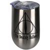 Spoontiques Harry Potter Stainless Steel Wine Tumbler, 16 Oz – Double Wall Insulated Drink Cup with Lid for Travel – Hogwarts(Deathly Hallows)