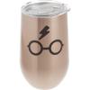Spoontiques Harry Potter Stainless Steel Wine Tumbler, 16 Oz – Double Wall Insulated Drink Cup with Lid for Travel – Hogwarts(Harry Potter Glasses)