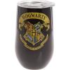 Spoontiques Harry Potter Stainless Steel Wine Tumbler, 16 Oz – Double Wall Insulated Drink Cup with Lid for Travel – Hogwarts(Hogwarts Crest)