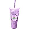 Spoontiques Holiday Diamond Tumbler, 20oz – Textured Cup w/Staw, Double Wall Insulated, BPA Free – A Christmas Story(Central Perk)