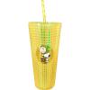 Spoontiques Holiday Diamond Tumbler, 20oz – Textured Cup w/Staw, Double Wall Insulated, BPA Free – A Christmas Story(Charlie Brown & Snoopy)