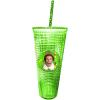 Spoontiques Holiday Diamond Tumbler, 20oz – Textured Cup w/Staw, Double Wall Insulated, BPA Free – A Christmas Story(Elf)