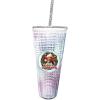 Spoontiques Holiday Diamond Tumbler, 20oz – Textured Cup w/Staw, Double Wall Insulated, BPA Free – A Christmas Story(Merry Clarkmas)