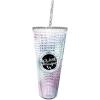 Spoontiques Holiday Diamond Tumbler, 20oz – Textured Cup w/Staw, Double Wall Insulated, BPA Free – A Christmas Story(Mischief Managed)