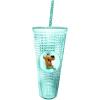 Spoontiques Holiday Diamond Tumbler, 20oz – Textured Cup w/Staw, Double Wall Insulated, BPA Free – A Christmas Story(Scooby Doo)