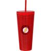 Spoontiques Holiday Diamond Tumbler, 20oz – Textured Cup w/Staw, Double Wall Insulated, BPA Free – A Christmas Story(The Flash)