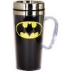 Spoontiques Insulated Travel Mug, 14oz – Double Wall Stainless & Acrylic Drink Cup with Twist Top Lid & Handle – Scooby Doo(Batman)