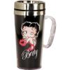 Spoontiques Insulated Travel Mug, 14oz – Double Wall Stainless & Acrylic Drink Cup with Twist Top Lid & Handle – Scooby Doo(Betty Boop Kiss)