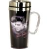 Spoontiques Insulated Travel Mug, 14oz – Double Wall Stainless & Acrylic Drink Cup with Twist Top Lid & Handle – Scooby Doo(Elvis Presley)