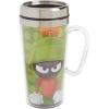 Spoontiques Insulated Travel Mug, 14oz – Double Wall Stainless & Acrylic Drink Cup with Twist Top Lid & Handle – Scooby Doo(Marvin the Martian)