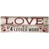 Spoontiques Love is a 4 Legged Word Desk Sign, Brown, 2.75 diameter x 1 width x 7.75 height inches