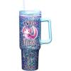 Spoontiques Oz 40oz Acrylic Travel Mug – Double Wall Acrylic with Sliding Lock Travel Lid and Straw – 11″ Tall(Axolotl)
