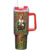 Spoontiques Oz 40oz Acrylic Travel Mug – Double Wall Acrylic with Sliding Lock Travel Lid and Straw – 11″ Tall(Elf)