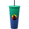 Spoontiques Studded Tumbler, 32oz – Insulated Double Wall Acrylic Travel Cup Spill Proof Lid – for Hot & Cold Beverages – Americana(Big Foot)