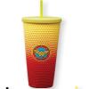Spoontiques Studded Tumbler, 32oz – Insulated Double Wall Acrylic Travel Cup Spill Proof Lid – for Hot & Cold Beverages – Americana(Wonder Woman)