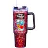 Spoontiques Teacher 40oz Glitter Acrylic Travel Mug – Double Wall Acrylic with Sliding Lock Travel Lid and Straw – 11″ Tall