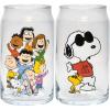 Spoontiques Wonder Woman Glass Set – 2 Unique Glasses Per Set in Colorful Decorative Gift Box – 16oz – 5 1/4″ Tall(Peanuts)