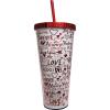 Spoontiques XOXO Always Foil Cup w/Straw