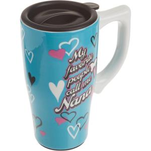Spoontiques – Ceramic Travel Mugs – Best Mom Ever Cup – Hot or Cold Beverages – Gift for Coffee Lovers(Teal)
