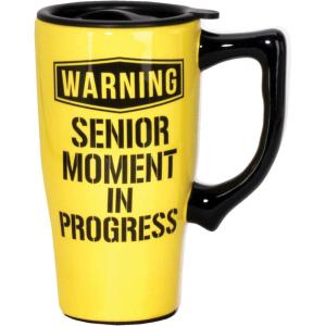 Spoontiques – Ceramic Travel Mugs – Best Mom Ever Cup – Hot or Cold Beverages – Gift for Coffee Lovers(Yellow)