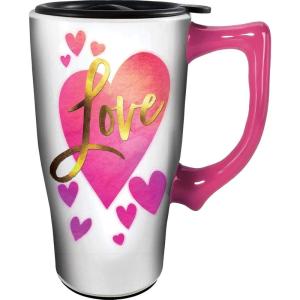 Spoontiques – Ceramic Travel Mugs – You Are My Sunshine Cup – Hot or Cold Beverages – Gift for Coffee Lovers(Love)