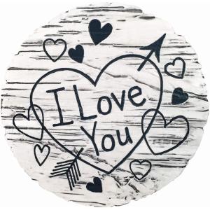 Spoontiques – Garden Décor – I Love You Stepping Stone – Decorative Stone for Garden