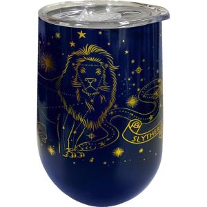 Spoontiques Harry Potter Stainless Steel Wine Tumbler, 16 Oz – Double Wall Insulated Drink Cup with Lid for Travel – Hogwarts(Constellations)