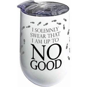 Spoontiques Harry Potter Stainless Steel Wine Tumbler, 16 Oz – Double Wall Insulated Drink Cup with Lid for Travel – Hogwarts(Mischief Managed)