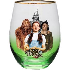 Spoontiques Harry Potter Stemless Wine Glass, 20oz – Lidless Drink Tumbler for Cold Beverages – Hogwarts Crest(Wizard of Oz)