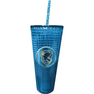 Spoontiques Holiday Diamond Tumbler, 20oz – Textured Cup w/Staw, Double Wall Insulated, BPA Free – A Christmas Story(Ravenclaw)