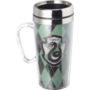 Spoontiques Insulated Travel Mug, 14oz – Double Wall Stainless & Acrylic Drink Cup with Twist Top Lid & Handle – Scooby Doo(Green)