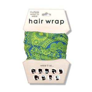 Spoontiques Music Hair Wrap – Multifunctional Bandanna, Headband, Hair Tie, Gaiter, and Scarf(Blue/Green)