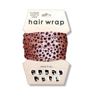Spoontiques Music Hair Wrap – Multifunctional Bandanna, Headband, Hair Tie, Gaiter, and Scarf(Cheetah)