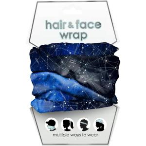 Spoontiques Music Hair Wrap – Multifunctional Bandanna, Headband, Hair Tie, Gaiter, and Scarf(Constellations)
