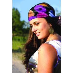 Spoontiques Music Hair Wrap – Multifunctional Bandanna, Headband, Hair Tie, Gaiter, and Scarf(Flowers)