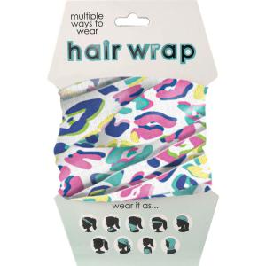 Spoontiques Music Hair Wrap – Multifunctional Bandanna, Headband, Hair Tie, Gaiter, and Scarf(Leopard)