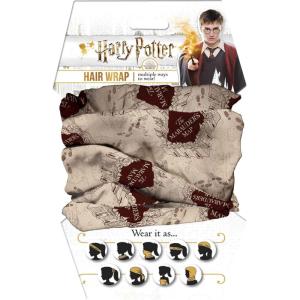 Spoontiques Music Hair Wrap – Multifunctional Bandanna, Headband, Hair Tie, Gaiter, and Scarf(Marauder’s Map)
