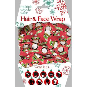 Spoontiques Music Hair Wrap – Multifunctional Bandanna, Headband, Hair Tie, Gaiter, and Scarf(Penguins)