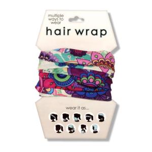 Spoontiques Music Hair Wrap – Multifunctional Bandanna, Headband, Hair Tie, Gaiter, and Scarf(Purple)
