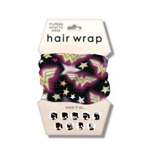 Spoontiques Music Hair Wrap – Multifunctional Bandanna, Headband, Hair Tie, Gaiter, and Scarf(Wonder Woman)