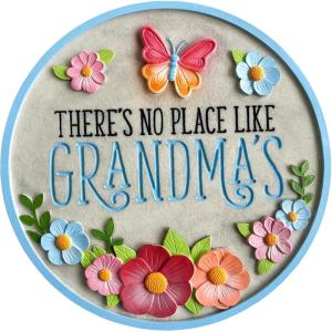 Spoontiques No Place Like Grandma’s Stepping Stone – Garden Décor – Decorative Stone for Patio Home Lawn and Yard