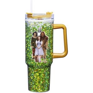 Spoontiques Oz 40oz Acrylic Travel Mug – Double Wall Acrylic with Sliding Lock Travel Lid and Straw – 11″ Tall(Oz)