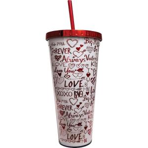 Spoontiques XOXO Always Foil Cup w/Straw