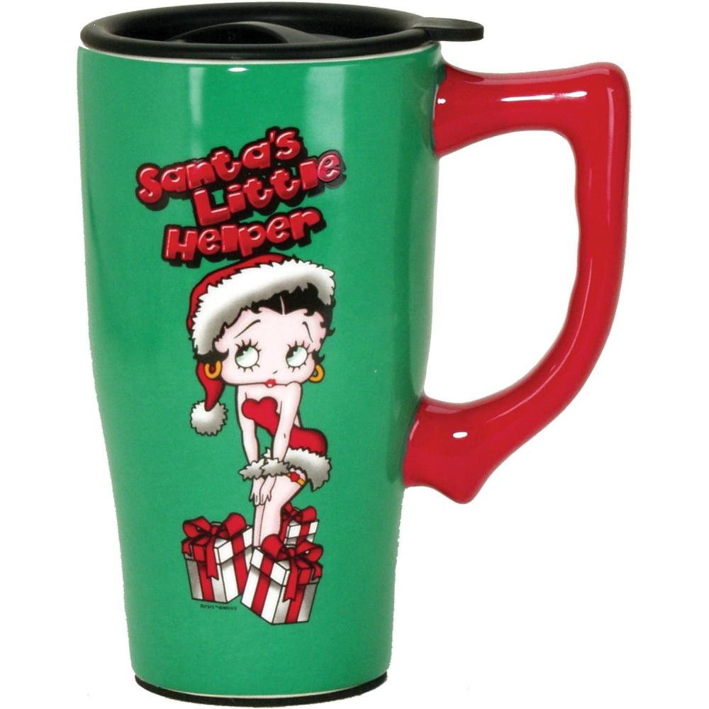 image:imageSpoontiques Ceramic Travel Mugs Betty Boop Cup Hot or Cold Beverages Gift for Coffee Lovers