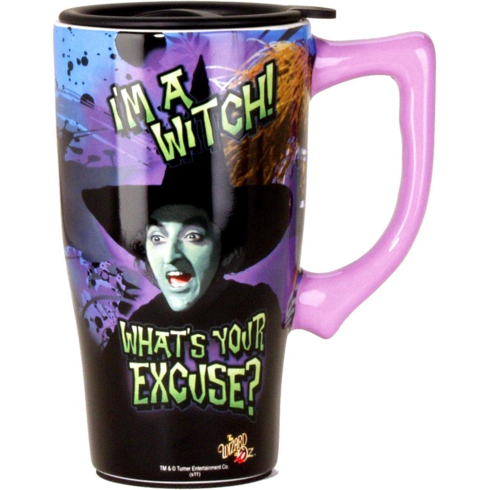 image:imageSpoontiques Ceramic Travel Mugs Im A Witch Cup Hot or Cold Beverages Gift for Coffee Lovers