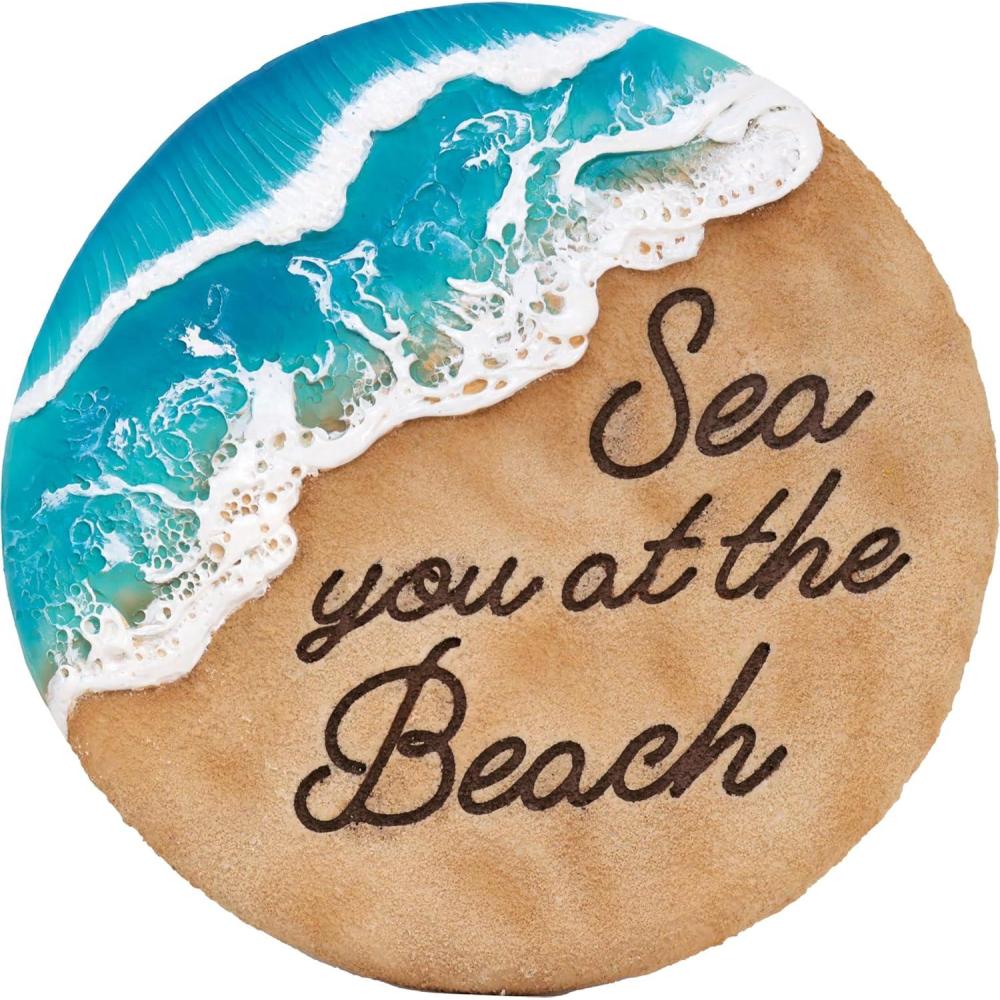 image:imageSpoontiques  Garden Dcor  Sea You at The Beach Stepping Stone  Decorative Stone for Garden