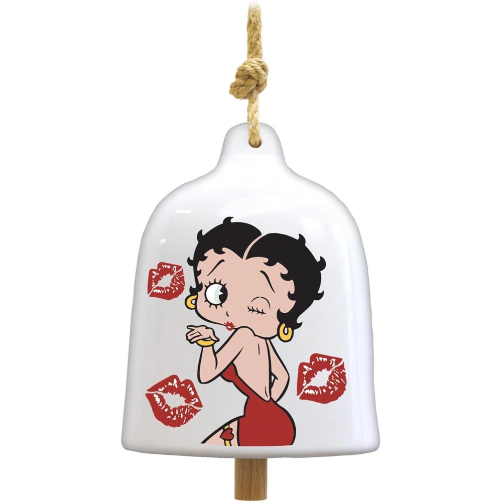 image:imageSpoontiques Betty Boop Garden Bell Decorative Ceramic Bell for Yard and Garden Decoration Indoor and Outdoor Dcor