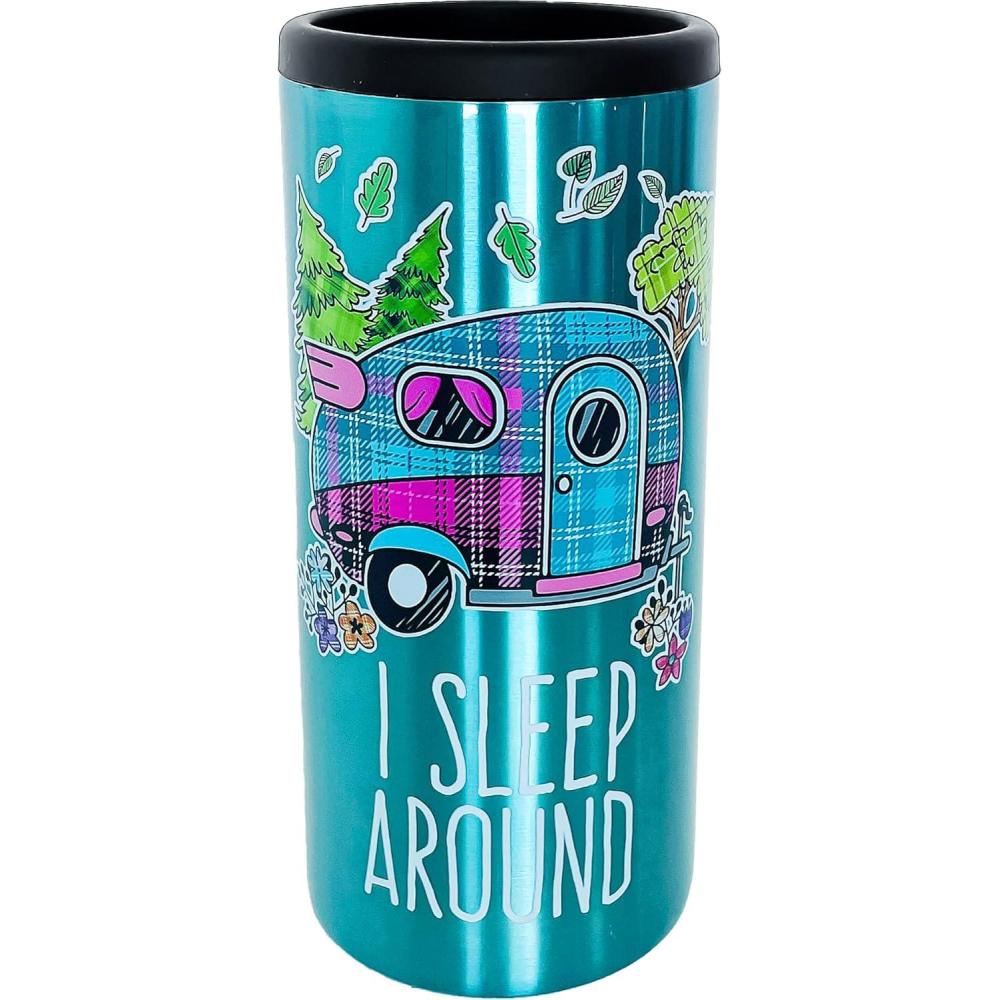 image:imageSpoontiques Betty Boop Stainless Steel Can Cooler  Double Walled Beverage Insulator  Keeps Drinks Colder LongerI Sleep Around