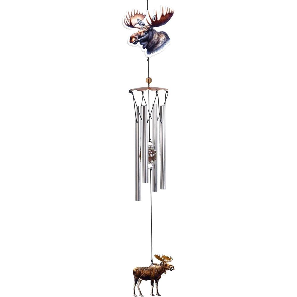 image:imageSpoontiques Moose Wind Chime Outdoor Garden Dcor Decorative Chimes for Yard Garden Backyard and Patio Decoration